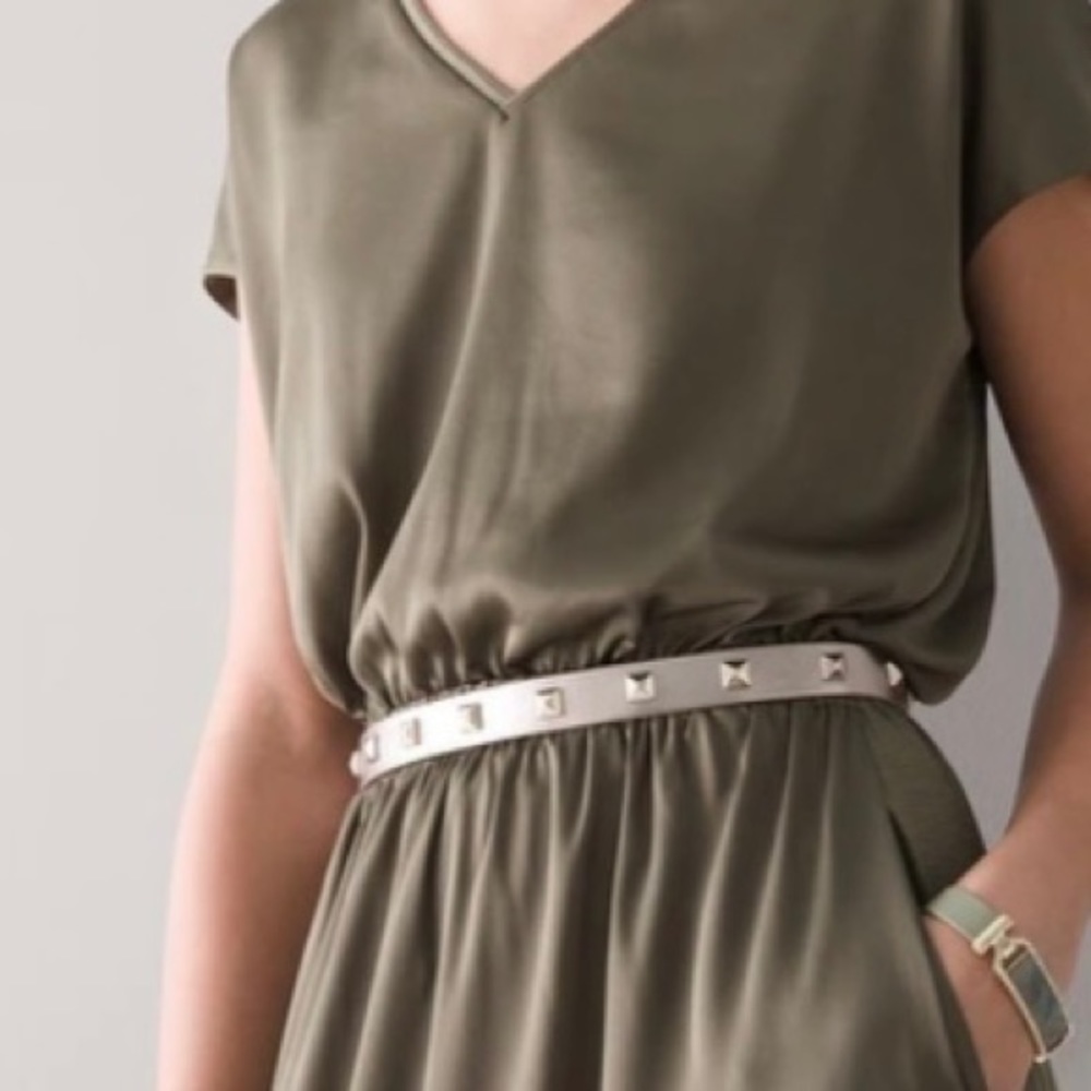 WHBM metallic studded stretch belt
